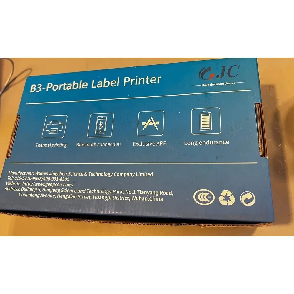 Jingchen Portable‎ Label Printer B3 Bluetooth Thermal